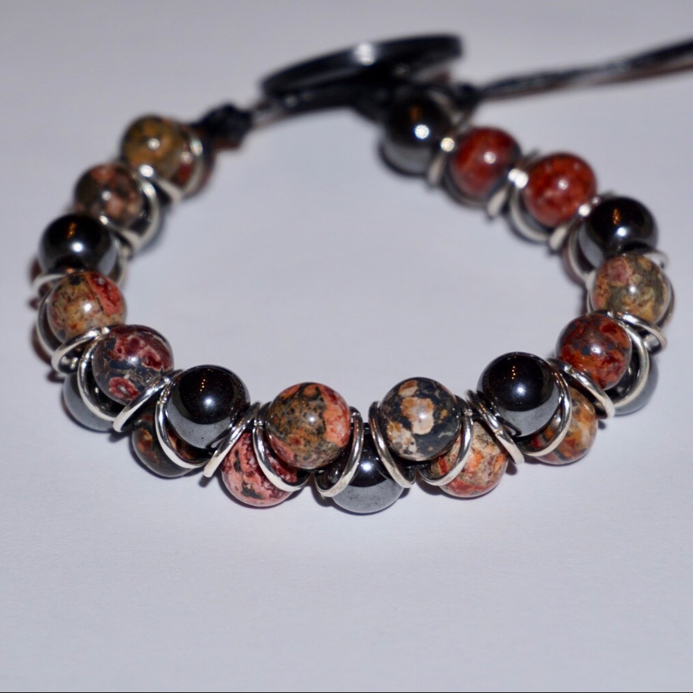 Handmade Beaded Button Bracelet - Picture 2 of 3